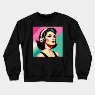 Punk Rock Girl 90s Colors Crewneck Sweatshirt